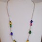 Wholesale Lot 10 Piece Necklace Earring Sets Pink Blue Green Yellow Silver Tone