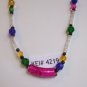 Wholesale Lot 10 Piece Necklace Earring Sets Pink Blue Green Yellow Silver Tone