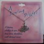 Merry Christmas Cross Pendant Silver Tone Choker Chain Necklace A Loving Pledge