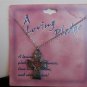 Pewter Dove Cross Pendant Choker Necklace A Loving Pledge Red Religious