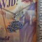 Merry Christmas Cross Pendant Silver Tone Choker Chain Necklace Holiday WWJD?