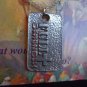 Pewter Full Strength Cross Pendant Silver Tone Choker Chain Necklace Eph 6:10