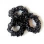 3 Braided Black Sparkle Scrunchies Pony Tail Holder Hair Twister