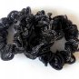 3 Braided Black Sparkle Scrunchies Pony Tail Holder Hair Twister