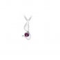 Dk Purple Austrian Crystal Swan Bird Wing Necklace Earrings White GoldPlated 18K