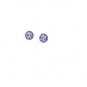 Purple Austrian Crystal Swan Bird Wing Necklace Earrings White Gold Plated 18K