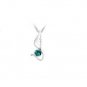 Teal Austrian Crystal Swan Bird Wing Necklace Earrings White Gold Plated 18K
