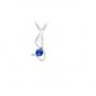 Dk Blue Austrian Crystal Swan Bird Wing Necklace Earrings White Gold Plated 18K