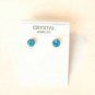 Blue Austrian Crystal Swan Bird Wing Necklace Earrings White Gold Plated 18K