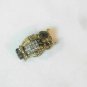 Clear Owl Fashion Brooch Broach Pin Gold Tone