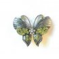 Light Green Butterfly Fashion Brooch Broach Pin Silver Tone