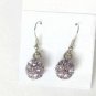 Purple Austrian Crystal Drill Disco Ball Necklace Earrings White Gold Plated 18K