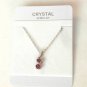 Pink Austrian Crystal Swirl Pendant Necklace White Gold Plated 18K