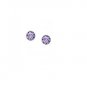 Purple Lavender Crystal Pendant Necklace Set Stud Earrings White Gold Plated 18K