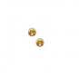 Yellow Amber Crystal Pendant Necklace Set Stud Earrings White Gold Plated 18K