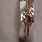 Red Acrylic Flower Rhinestone Hair Clip Alligator Salon Barrette Gold Tone