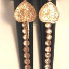 Lot 2 Peach Heart Rhinestone Black Hair Clip Alligator Salon Barrette Elegant