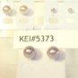 Lot 3 Purple Yellow White Pearl Finish Stud Earrings