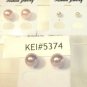 Lot 3 Purple Peach White Pearl Stud Earrings