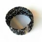 Black Seed Bead Wire Wrap Cuff Bracelet