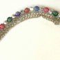 Multi Color Silver Tone Faceted  Bead Bracelet Polka Dots Chains