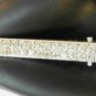 Clear Rhinestone Studded Silver Tone Alligator Hair Clip Barrette