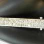 Clear Rhinestone Studded Silver Tone Alligator Hair Clip Barrette