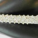 Clear Rhinestone Studded Zig Zag Silver Tone Alligator Hair Clip Barrette