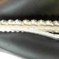 Clear Rhinestone Studded Zig Zag Silver Tone Alligator Hair Clip Barrette