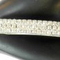 Clear Rhinestone Studded Silver Tone Hair Clip Barrette Gorgeous!