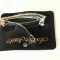 Clear Rhinestone Studded Silver Tone Wavy Hair Clip Barrette Gorgeous!