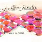 Large Oval Pink Rhinestone Studded Hair Bow Alligator Clip Barrette