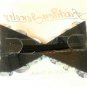 Large Oval Aqua Rhinestone Studded Hair Bow Alligator Clip Barrette