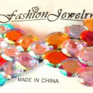 Large Multi Color Rhinestone Studded Hair Bow Alligator Clip Barrette
