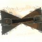 Large Amber Yellow Rhinestone Studded Hair Bow Alligator Clip Barrette