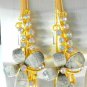Gray Butterfly Rhinestone Salon Alligator Hair Clip Barrette Gold Tone Set 2