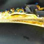 Black Butterfly Rhinestone Salon Alligator Hair Clip Barrette Gold Tone Set 2