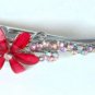 Pink Acrylic Flower Rhinestone 5" Salon Hair Clip Alligator Barrette Gorgeous!