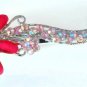 Pink Acrylic Flower Rhinestone 5" Salon Hair Clip Alligator Barrette Gorgeous!