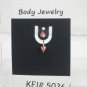 18 Gauge Red Spike Eyebrow Bar Ring Curved Barbell Body Piercing Jewelry