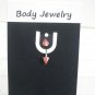 18 Gauge Red Spike Eyebrow Bar Ring Curved Barbell Body Piercing Jewelry