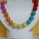 Yellow Peach Aqua Pink Cream Red Green Chunky Beaded Necklace xhilaration Target