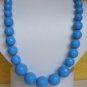 Blue Textured Long Chunky Beaded Necklace xhilaration Target