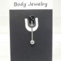 14 Gauge Black Dice Tongue Nipple Ring Barbell Body Piercing Jewelry