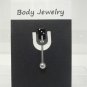 14 Gauge Black Dice Tongue Nipple Ring Barbell Body Piercing Jewelry