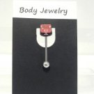 14 Gauge Pink Dice Tongue Nipple Ring Barbell Body Piercing Jewelry