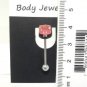 14 Gauge Pink Dice Tongue Nipple Ring Barbell Body Piercing Jewelry