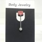 14 Gauge Pink Dice Tongue Nipple Ring Barbell Body Piercing Jewelry