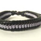 Wrapped Black Leather Hemp Bracelet Surfer Wristband Ethnic Tribal