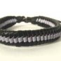 Wrapped Black Leather Hemp Bracelet Surfer Wristband Ethnic Tribal